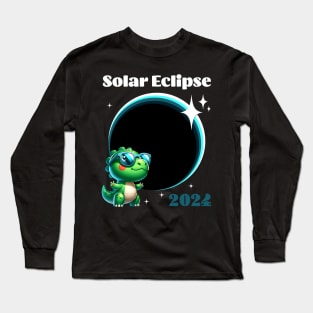 Solar Eclipse 2024 Dino Long Sleeve T-Shirt